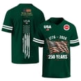 thumbnail image 3 of Evdexr 250th Anniversary Usa Graphic Tees Men Short Sleeve Crew Neck United States 250th Anniversary Shirts American Flag Red White and Blue Summer July 4th Shirt Dark Green 3XL, 3 of 5