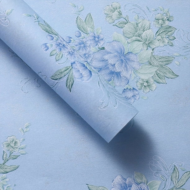 Zhuge Papel para envolver regalos, flores impresas en 3D, papel para envolver ramos (azul)