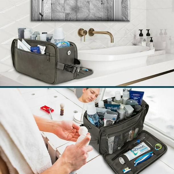 PAVILIA Toiletry Bag for Men, Travel Essentials Shaving Dopp Kit