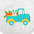 thumbnail image 4 of Inktastic Cute Easter Bunny in Blue Truck with Carrots Boys or Girls Baby Bib, 4 of 4