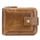 thumbnail image 5 of Cartera de cuero Cartera de cuero genuino con cremallera plegable para hombres RFID Safe Travel Purs BULLCAPTAIN Cartera de cuero, 5 of 7