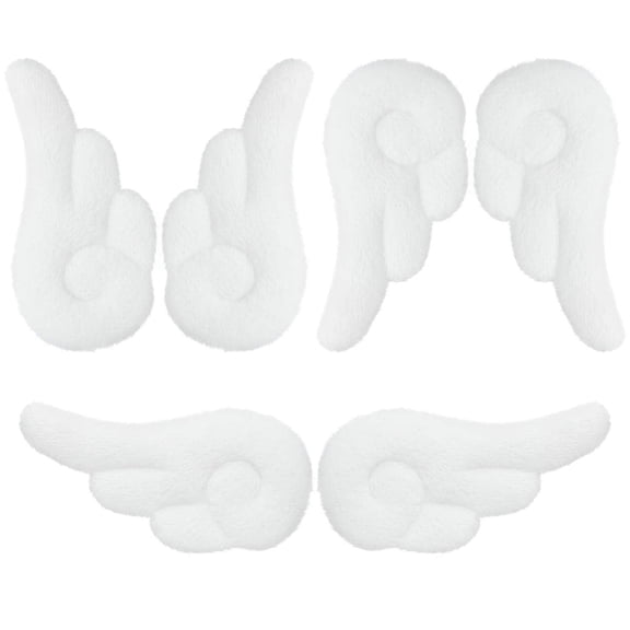 BZCOE 3 Pairs Angel Wing Hair Clips, Cutecore Hair Barrettes, White Plush Clips Cosplay Cartoon Hairpins Adorable Barrettes Accessories for Women Girls Gift Halloween Christmas Party