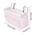 thumbnail image 3 of Hanging Bedside Storage Caddy with Hooks & Water Bottle Holder, Anti Sag Dorm Bed Organizer Bag for Bunk Bed, Multi Pocket Dorm Room Essentials, 3 of 6
