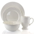 thumbnail image 4 of Gibson Home Scallop Crest 16 Piece Scalloped Fine Ceramic Dinnerware Set in White, 4 of 8