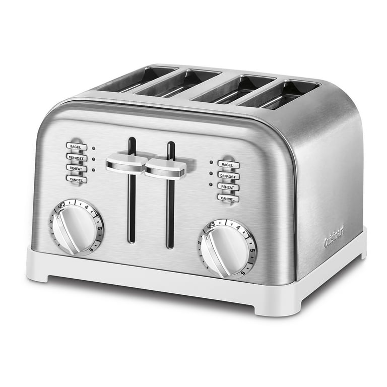 Cuisinart Classic 4-Slice Toaster, Stainless Steel/Black (Factory