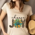 thumbnail image 4 of Choose Joy Leopard Print Sunflower Christian T-Shirt, Natural, Size XL, 4 of 6