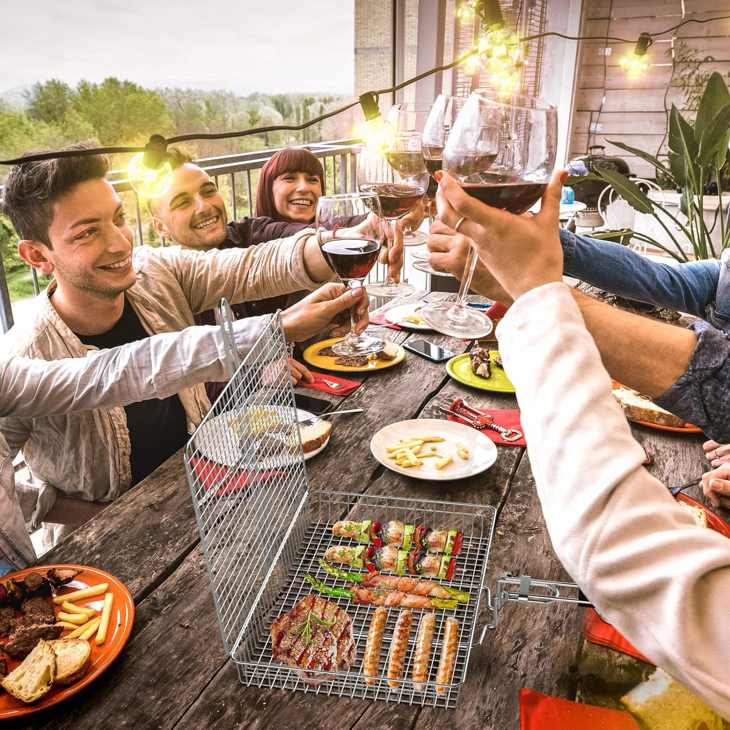 Barbeque Grill Accessories Extra Large Grill Basket 304