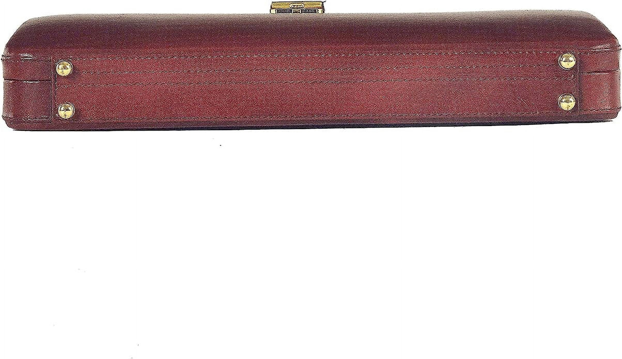 LINDSEY STREET Premium Look Genuine Leather Attache Briefcase for Mens Office Handbag 14 Inch Laptop Case