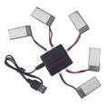 thumbnail image 2 of 5 In 1 Battery Charger With 5pcs 3.7v 550mah Lithium Polymer Li-po Batteries & Usb Cable Compatible With Syma Q11 H99w, 2 of 4