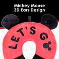 thumbnail image 3 of Almohada de viaje FUL Disney Mickey Mouse «Let's Go» negro/roja, 3 of 6