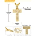 thumbnail image 3 of FindChic Big Initial Necklace for Women Men 14K Gold Plated Cubic Zirconia Letter T Pendants Jewelry Gifts for Birthday Christmas, 3 of 9