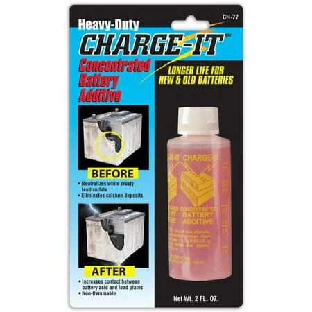 Solder-It Charge-It Battery Additive Heavy-Duty Concentrate (2 fl oz) | Battery Desulfator and Reactivator for Motorcycle, Golf Cart, Truck and Boat Batteries | Can Restore Charge to Dead Car Battery