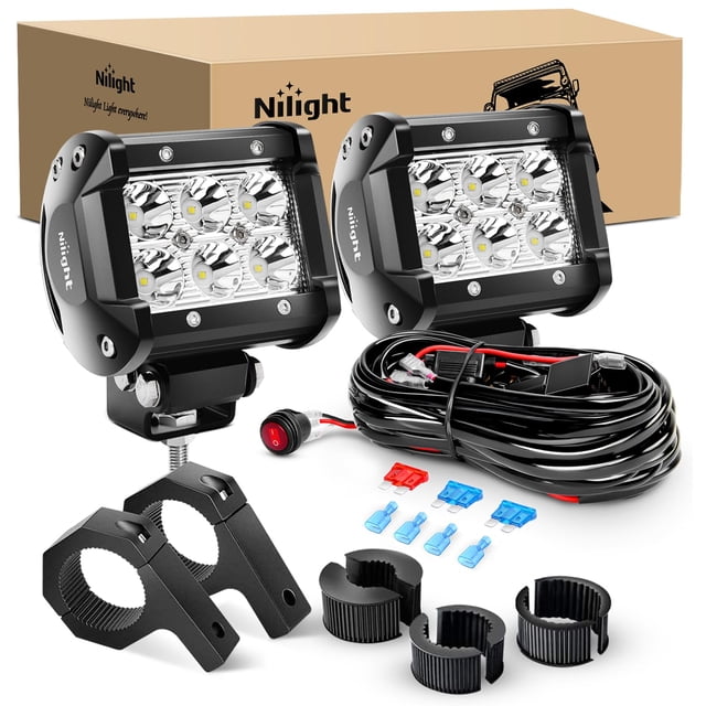Luz LED Nilight ZH059 de 4 pulgadas y 18 W con arnés de cableado