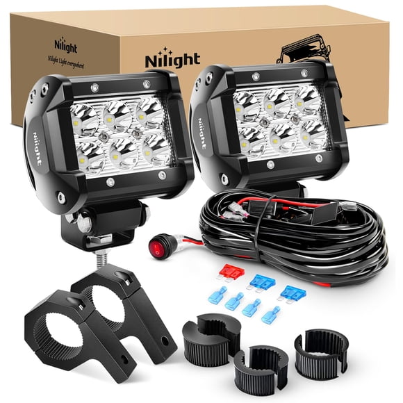 Luz LED Nilight ZH059 de 4 pulgadas y 18 W con arnés de cableado