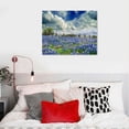 thumbnail image 4 of BCIIG Large  Wall Art Ready to Hang  20"x16" clouds over texas bluebonnets landscape stock pictures royalty free Canvas Print Artwork Wall Art  Pictures Home Office Wall Décor Modern  20x16in, 4 of 5