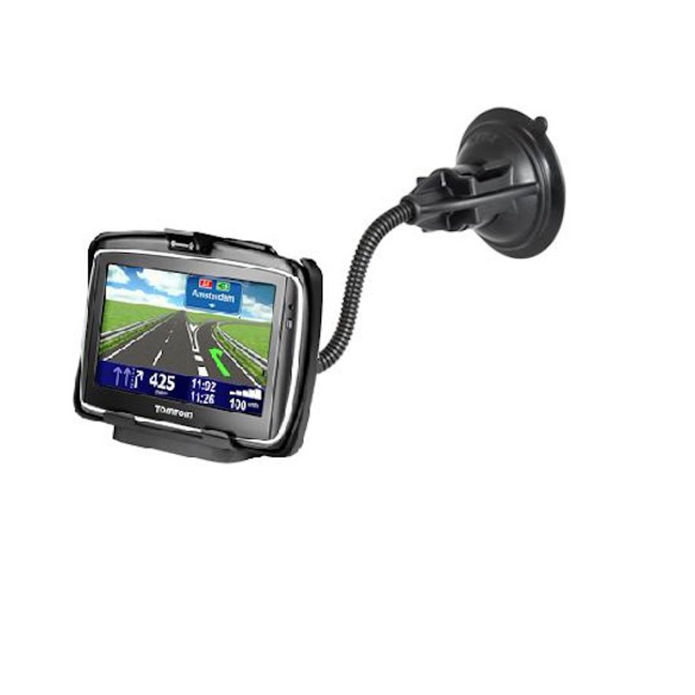 RUGGED FLEXIBLE SUCTION CUP WINDSHIELD MOUNT HOLDER FOR GPS TOMTOM GO 740 LIVE