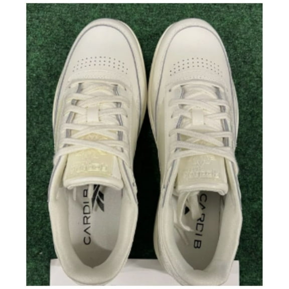 Reebok Cardi B Casual Shoes Coated Club C, Double Chalk, 5.5 Women's