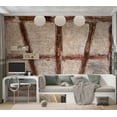 thumbnail image 5 of Tiptophomedecor Background & Patterns Wallpaper Wall Mural - Old Barn Beams Concrete, 5 of 8