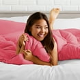 thumbnail image 2 of Bare Home Ultra-Soft Premium 1800 Series Goose Down Alternative Comforter Set - Hypoallergenic - All Season - Plush Fiberfill, Twin Extra Long (Twin/Twin XL, Pink), 2 of 6