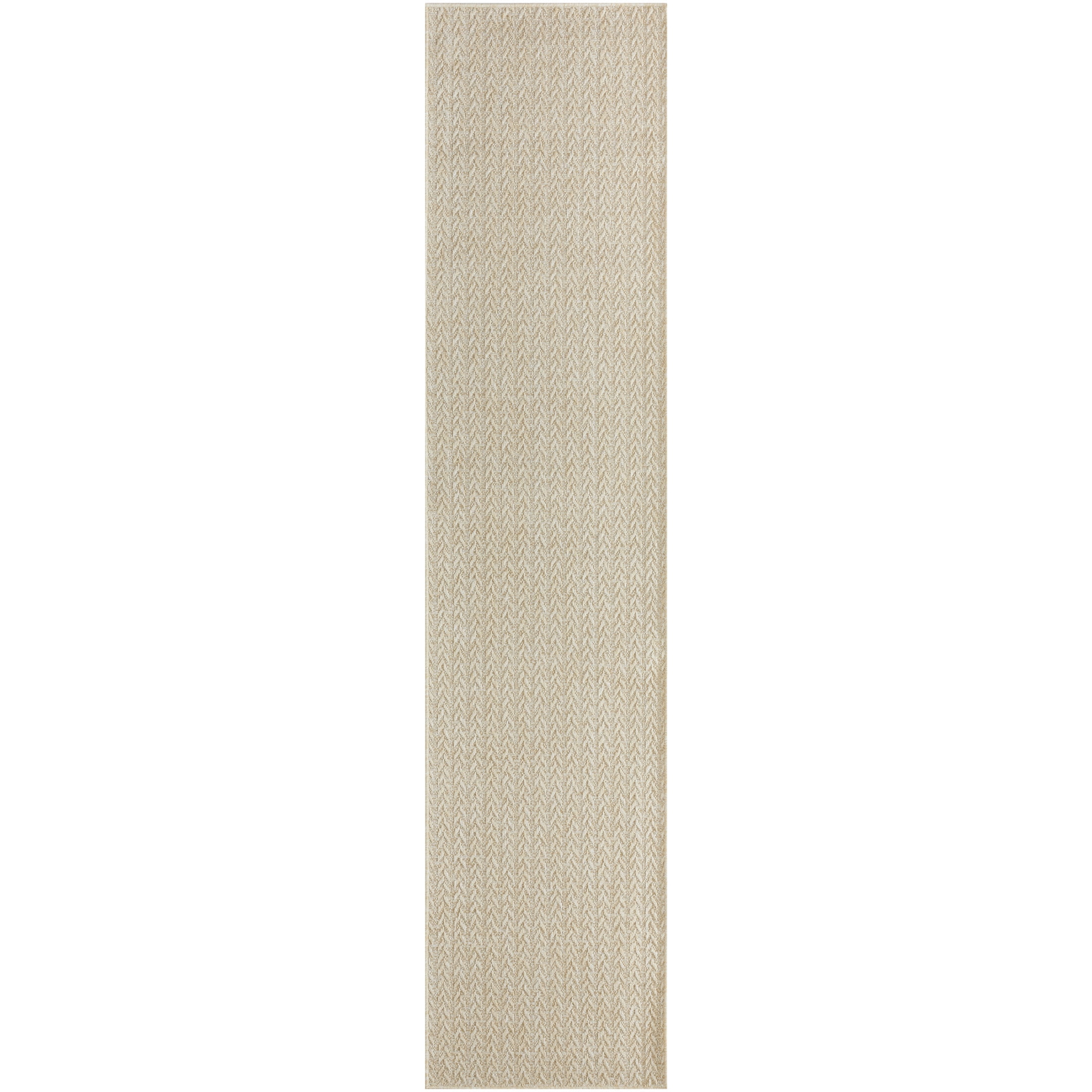 Nourison Tulum 2'2" x 10' Cream Outdoor Rug