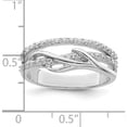 thumbnail image 3 of Sterling Silver Rhodium-Plated Cz Twist Ring (Size 7) Made In Thailand qr7285-7, 3 of 5