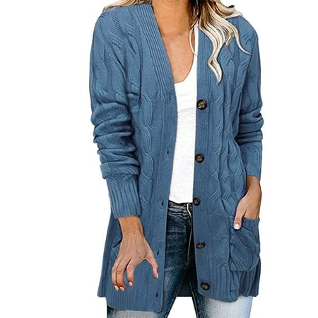 

Qufokar Light Jacket Women Maternity Cardigans for Fall Womens Casual Knit Cardigan Sweater Large Size Loose Twist on Jacket Women