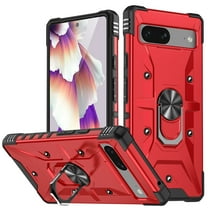 Casetego for Google Pixel 8 Case (2023), Heavy Duty Shockproof Full Body Rugged Hard PC Soft Silicone Drop Protective Phone Cover,Red