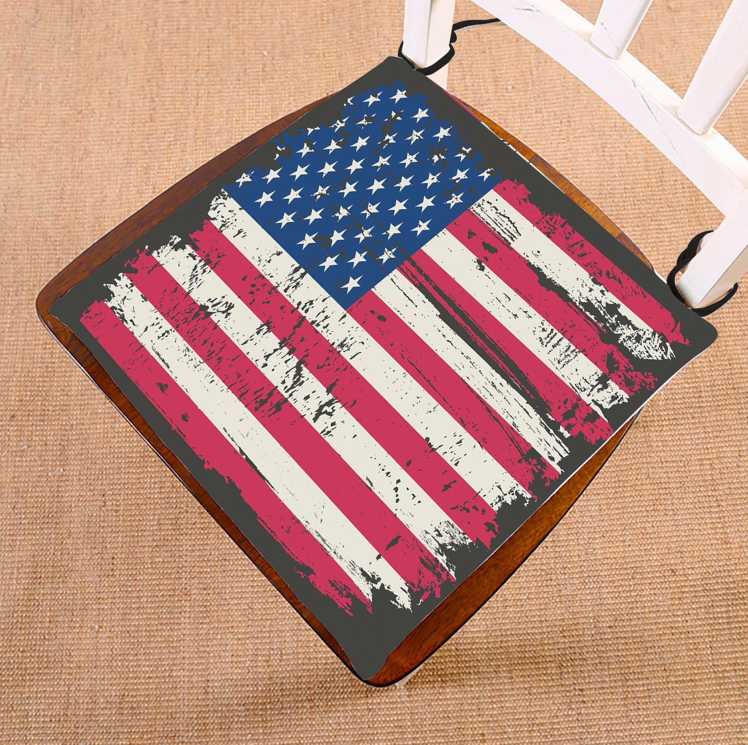 ABPHQTO Flag Of The United States Of America Us Flag Chair Pad Seat