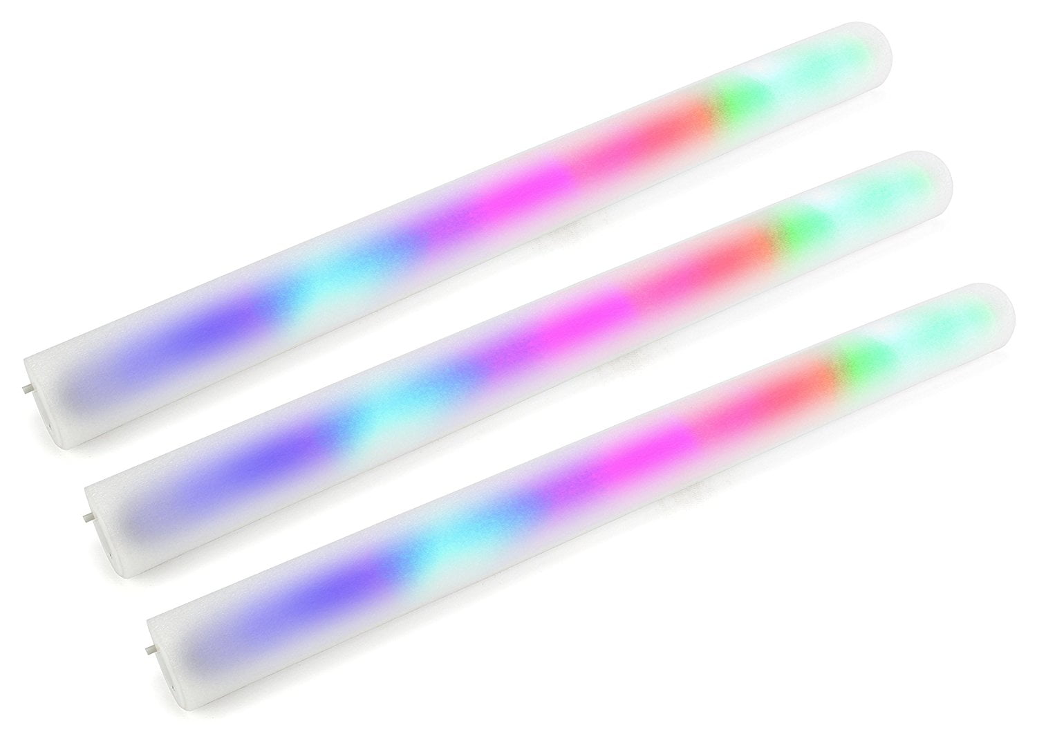 50 Pack LED Foam Sticks Multi Color 3 Modes – Music Trends- Pro