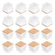 thumbnail image 1 of Protectores de patas de silla, paquete de 16, tapas de patas de silla cuadradas de silicona y fieltro de 28mm(1.1") (Blanco), 1 of 7