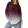 thumbnail image 4 of Topvent Women's Sweatshirts Prints Trendy Crewneck Long Sleeve Shirts Color Block Pullover Tops Comfy, 4 of 7
