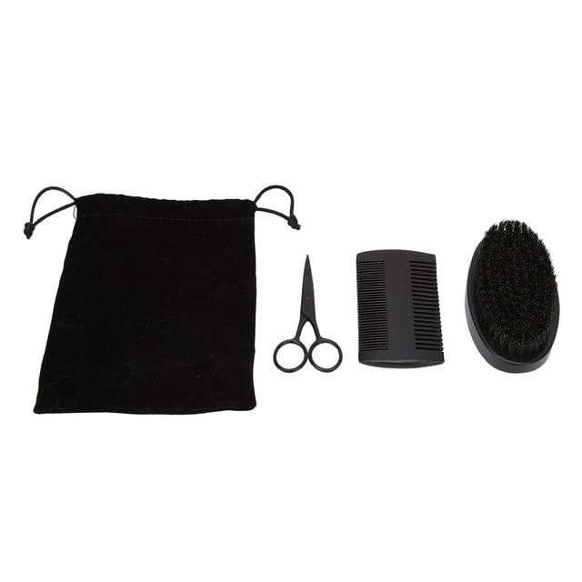 Ciseaux à Barbe, Kit de Toilettage de Barbe Tondeuse à Moustache pour Hommes Kit de Rasage pour Hommes Compact et Léger