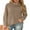 04 Light Brown, variant on Cueply Pullover Sweaters for Women Long Sleeve Cowl Neck Fall Winter Ribbed Turtleneck Sweatshirt Tops