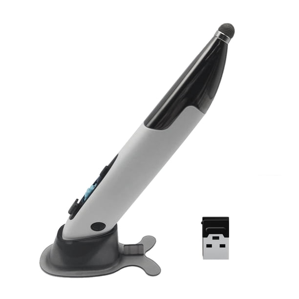 Ratón Lápiz de ratón inalámbrico 2.4G 4 teclas Lápiz óptico vertical en forma de lápiz Soporte de conexión BT Traducción de voz Ajuste DPI Velocidad Lápiz digital para PC Computadora portátil Computad Maboto Ratón