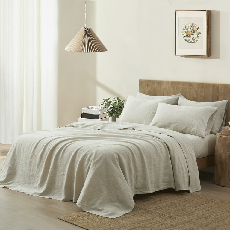 Linen Bed Sheet Set, Linen Bedding Set, 30 Colors, Natural Linen Sheets and  Pillowcases 