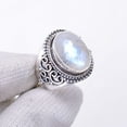thumbnail image 2 of Rainbow Moonstone - India 925 Sterling Silver Ring All Ring Size Available, Statement Ring, Adjustable Ring, Oval Ring, White Ring, 2 of 4