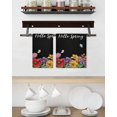 thumbnail image 3 of Spring Flowers Kitchen Dish Towels for Drying Dishes Set of 2, Watercolor Country Colorful Floral Black Waffle Weave Microfiber Hand Tea Bathroom Towels Quick Dry & Absorbent Towel 15.7x23.6, 3 of 7