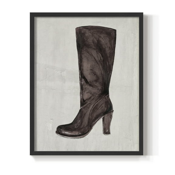 The Shoe Fits III V1 Framed Print in Black Solid Wood Framed Print No Nail Hanging