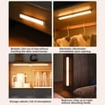 thumbnail image 4 of Motion Sensor LED Light Bar | Wireless Rechargeable Night Light with Magnetic & Adhesive Mount | Auto On/Off for Closets, Cabinets & Hallways | Warm White Light, 4 of 14