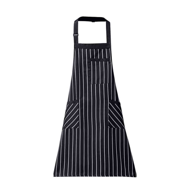 Bewildely Delantal para hornear Bolsillos ajustables Cocina Chef Cocina Sin mangas Media longitud Babero Restaurante Adulto Hotel Suministros Hombres Cocina y Comedor Negro Bewildely HA082909-01