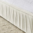 thumbnail image 6 of Queen Size Upholstered Bed Frame - Beige Chenille Fabric, Pleated Design Platform Bed w/ Headboard. Solid Frame, No Box Spring Needed. 88"*67"*23.5", Modern Bedroom Furniture., 6 of 10