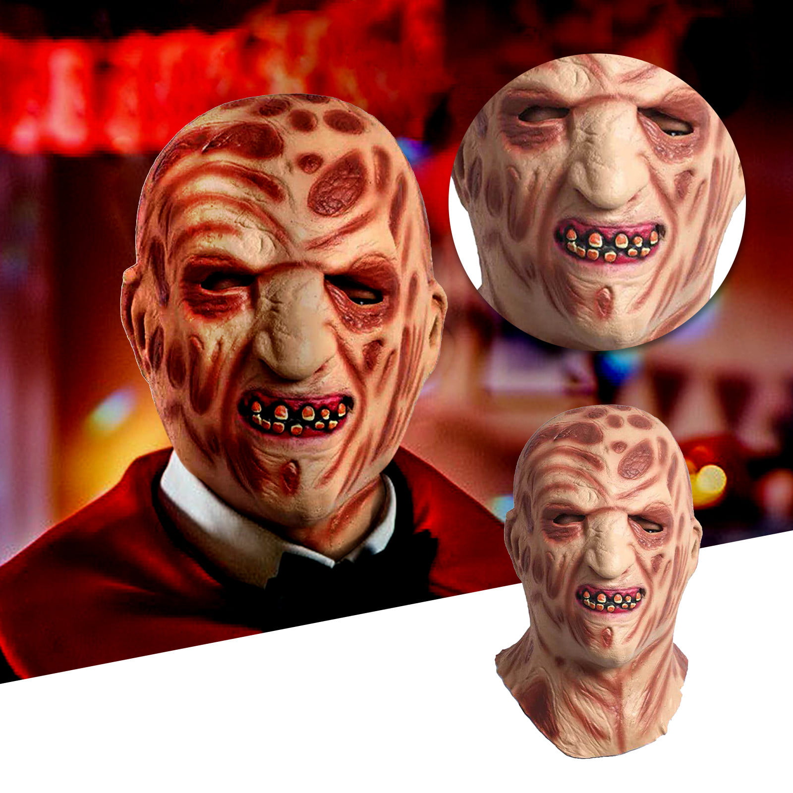 Terrible Alien ET Eye Latex Mask Full Head Costume Gag Party Scare Halloween 