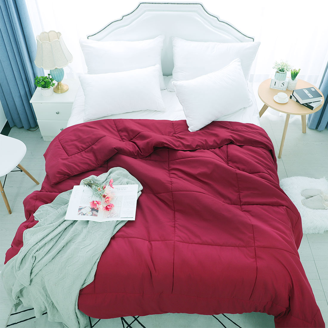 Soft Allseason Down Alternative Quilted Comforter Machine Washable