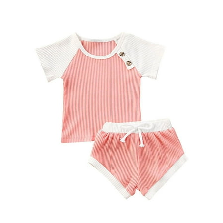 

baby girl clothes Kids Baby Boy Knitted Patchwork Tops Shorts Set Sport Wear Outfits