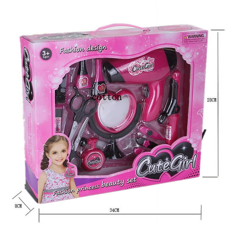 ClearEdge Hair Styling Doll Head with Hair Dryer Accessories, Child Pretend  Play Makeup Playset 2023 Christmas Birthday Toys Gifts for Girls Kids (Set