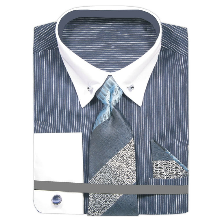 Mens White Dress Shirt With Collar Bar vlr.eng.br