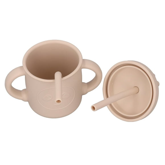 Copa de Paja de Bebé, Abrenamiento de Bebida Silicona de Silicona Premia de empuñadura Estilo de Dibujos Animados dos Manijas de Silicona Copa para Babys Para El Hogar Para
