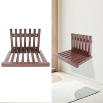 100kg Load Entryway Folding Chair Wall Mounted Wood Bath Seat Walnut Shower Chair Bath Seat for Bathrooms