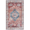 thumbnail image 2 of SAFAVIEH Arizona Liam Medallion Machine Washable Area Rug, Red/Blue, 6' x 9', 2 of 13