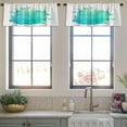 thumbnail image 4 of LALILO Kitchen Curtain Valance Watercolor Stain White Card Rod Pocket Window Curtain 52"x 18" Set of 2, 4 of 7